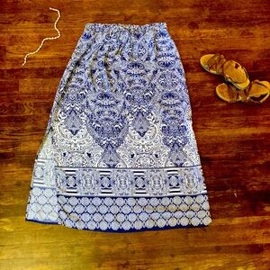 Women's Faded Glory Drawstring Maxi Skirt with Slits